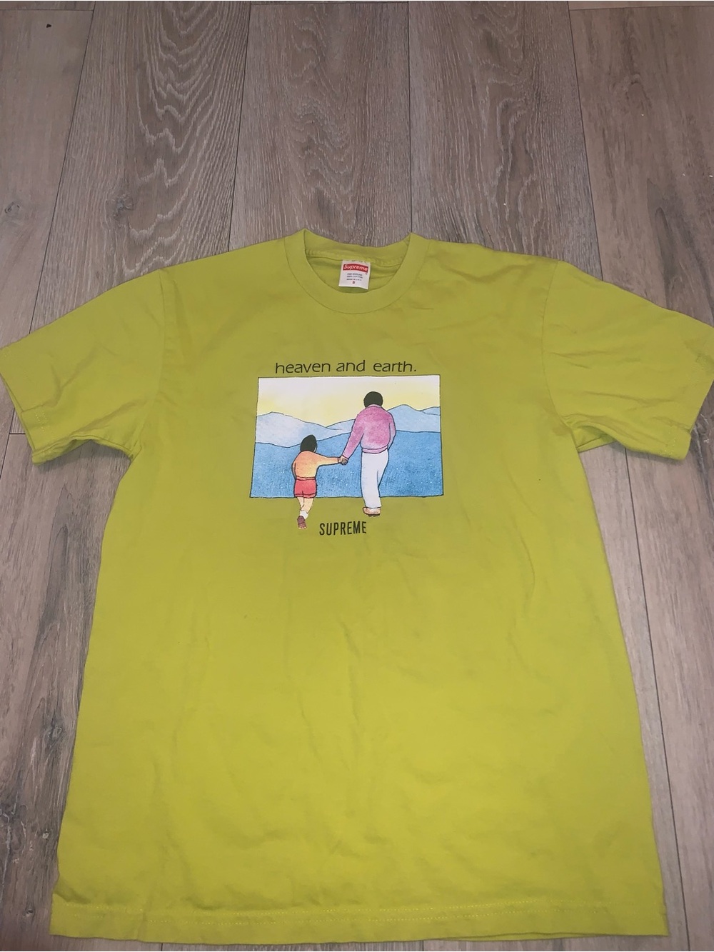 Supreme "Heaven and Earth" Graphic Tee - Sulfer Size: Small